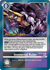 Immortal Ruler #BT10-104 R