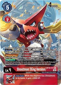 Shoutmon (King Version) (Alternate Art) #BT10-111 SCR