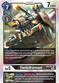 Tankdramon #EX3-051 R