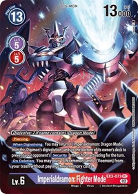 Imperialdramon: Fighter Mode (Alternate Art) #EX3-073 SEC
