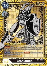 Craniamon (2nd Anniversary Card Set) #BT3-075 SR