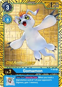 Gomamon - P-004 (2nd Anniversary Card Set) #P-004 P