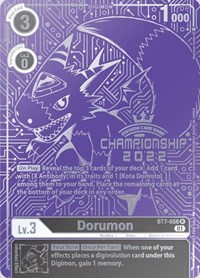 Dorumon (2022 Championship Finals Top 16) #BT7-056 R