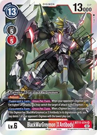 BlackWarGreymon (X Antibody) #BT11-074 SR