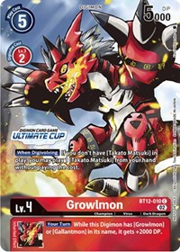 Growlmon (Ultimate Cup) #BT12-010 C