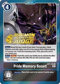 Pride Memory Boost! (Judge Pack 3) #BT7-105 U