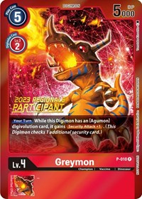 Greymon - P-010 (2023 Regionals Participant) #P-010 P
