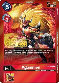 Agunimon - BT4-011 (2023 Regionals Champion) #BT4-011 U