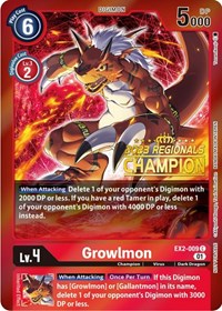 Growlmon (2023 Regionals Champion) #EX2-009 C