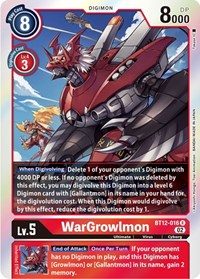 WarGrowlmon #BT12-016 R
