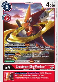 Shoutmon (King Version) #BT12-011 U