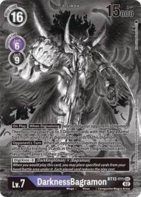 DarknessBagramon (Alternate Art) (Black & White) #BT12-111 SEC