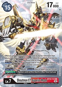 Shoutmon X7: Superior Mode (Alternate Art) #BT12-112 SEC