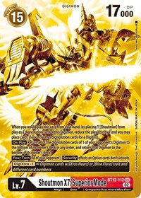 Shoutmon X7: Superior Mode (Alternate Art) (Gold) #BT12-112 SEC