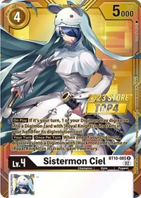 Sistermon Ciel (2023 Store Top 4) #BT10-085 R