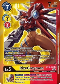 RizeGreymon (Tamer Party -Special-) #BT12-042 R
