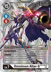 Omnimon Alter-S (Silver Alternate Art) #EX4-060 SR
