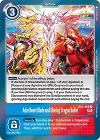 Adze Beast Blade and Shining Dragon Bullet (Alternate Art) #EX4-066 U