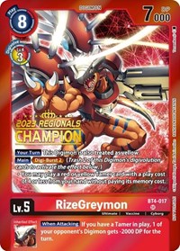 RizeGreymon (2023 Regionals Champion) #BT4-017 SR