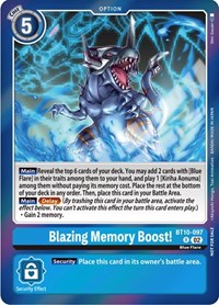 Blazing Memory Boost! (Event Pack 5) #BT10-097 R