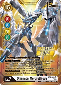 Omnimon: Merciful Mode (2023 Store Top 4) #BT9-083 SR