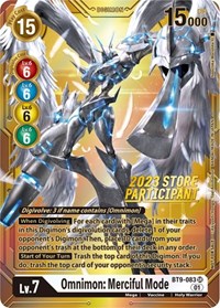 Omnimon: Merciful Mode (2023 Store Participant) #BT9-083 SR