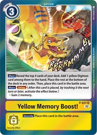 Yellow Memory Boost! (Resurgence Booster Reprint) #P-037 SR