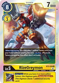 RizeGreymon - BT2-038 (Resurgence Booster Reprint) #BT2-038 R
