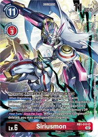 Siriusmon (Textured Alternate Art) #RB1-010 SR
