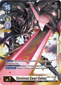 Omnimon Zwart Defeat (Resurgence Booster Reprint) #BT5-112 SEC