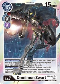 Omnimon Zwart (Resurgence Booster Reprint) #BT5-087 SR