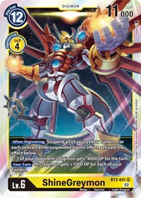 ShineGreymon (Resurgence Booster Reprint) #BT2-041 SR