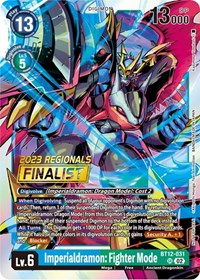 Imperialdramon: Fighter Mode (2023 Regionals Finalist) #BT12-031 SR