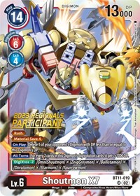 Shoutmon X7 (2023 Regionals Participant) #BT11-019 SR