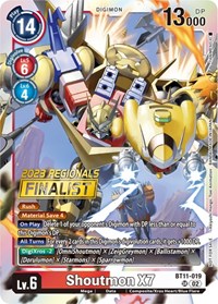 Shoutmon X7 (2023 Regionals Finalist) #BT11-019 SR