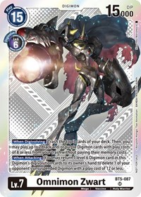 Omnimon Zwart (Starter Deck 15 & 16 Pre-Release Winner) #BT5-087 SR