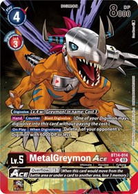 MetalGreymon ACE (English Exclusive Alternate Art) #BT14-014 SR