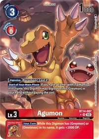 Agumon (Alternate Art) #BT14-007 SR