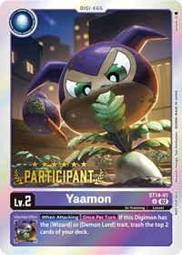 Yaamon (Digimon 3-On-3 Participation) #ST14-01 U