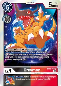 Greymon (Official Tournament Pack Vol.11) #BT12-062 C