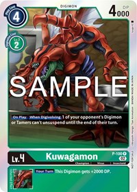Kuwagamon - P-100 (Limited Card Pack Ver.2) #P-100 P