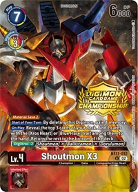 Shoutmon X3 (Championship 2023 Tamers Pack) #BT11-012 U