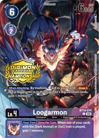 Loogarmon (Championship 2023 Tamers Pack) #BT14-074 C