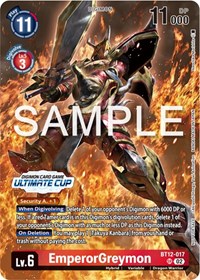 EmperorGreymon (Ultimate Cup 2024) #BT12-017 SR