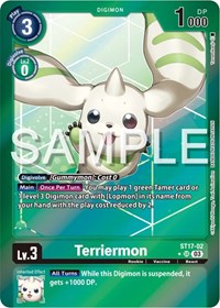Terriermon (Advanced Deck Set Double Typhoon Secret Pack) #ST17-02 SR