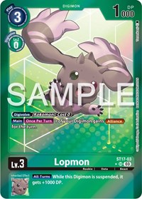 Lopmon (Advanced Deck Set Double Typhoon Secret Pack) #ST17-03 SR