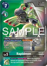 Rapidmon - ST17-07 (Advanced Deck Set Double Typhoon Secret Pack) #ST17-07 C