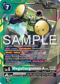 MegaGargomon ACE (Advanced Deck Set Double Typhoon Secret Pack) #ST17-08 SR