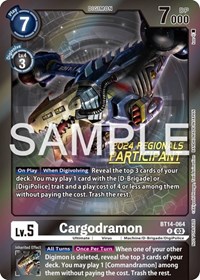 Cargodramon (2024 Regionals Participant) #BT14-064 R