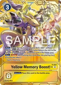 Yellow Memory Boost! - P-037 (Premium Card Collection - Memory Boost! Set) #P-037 P